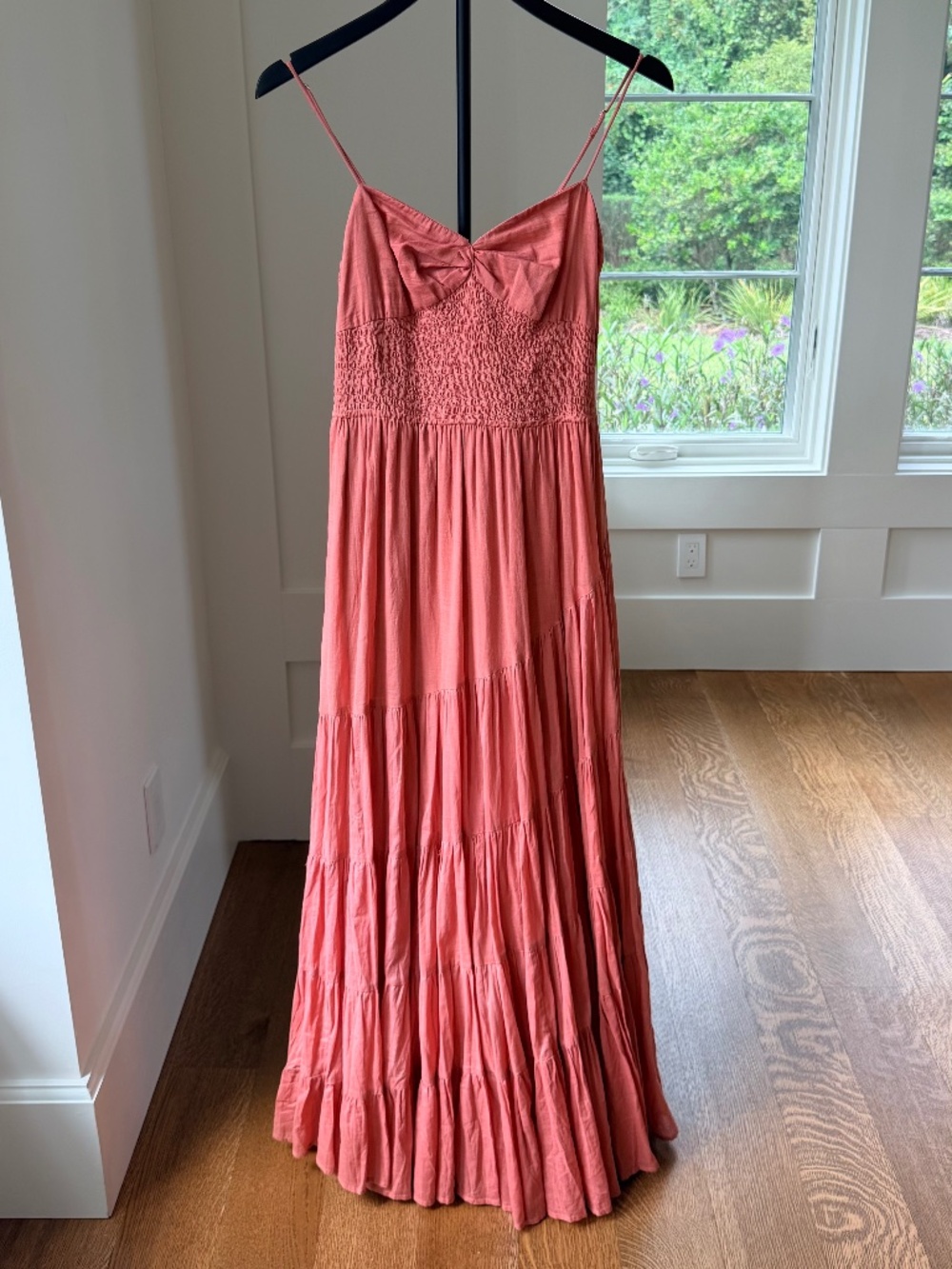 Free People Sundrenched Solid Maxi Dress Canyon Clay M NWT